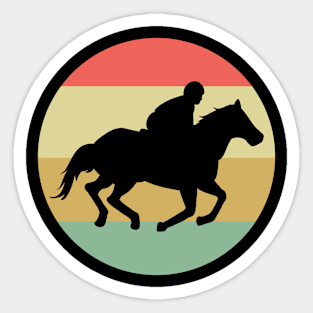 Horse Racing Horseback Riding Equestrian Retro Sticker